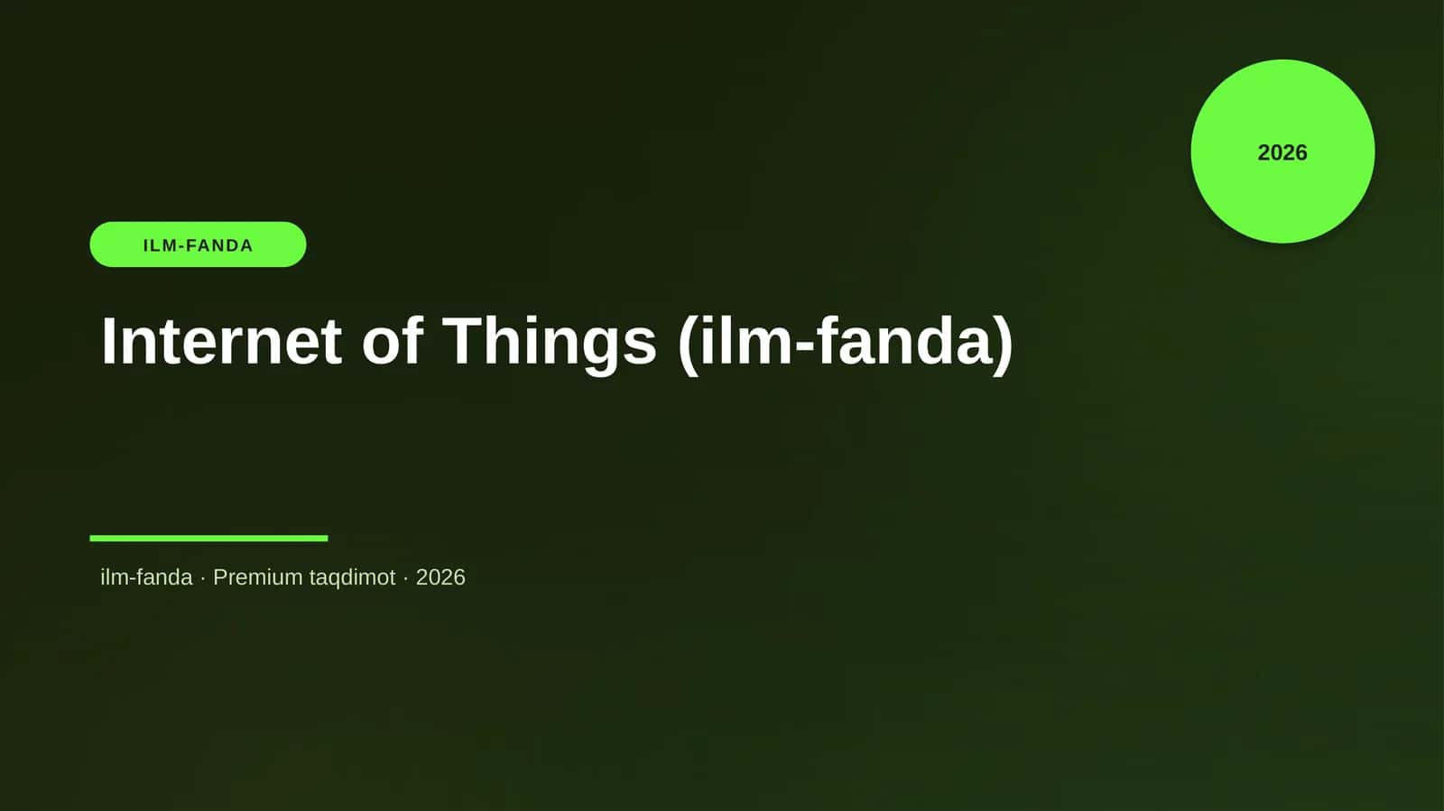 Internet of Things (ilm-fanda) 1