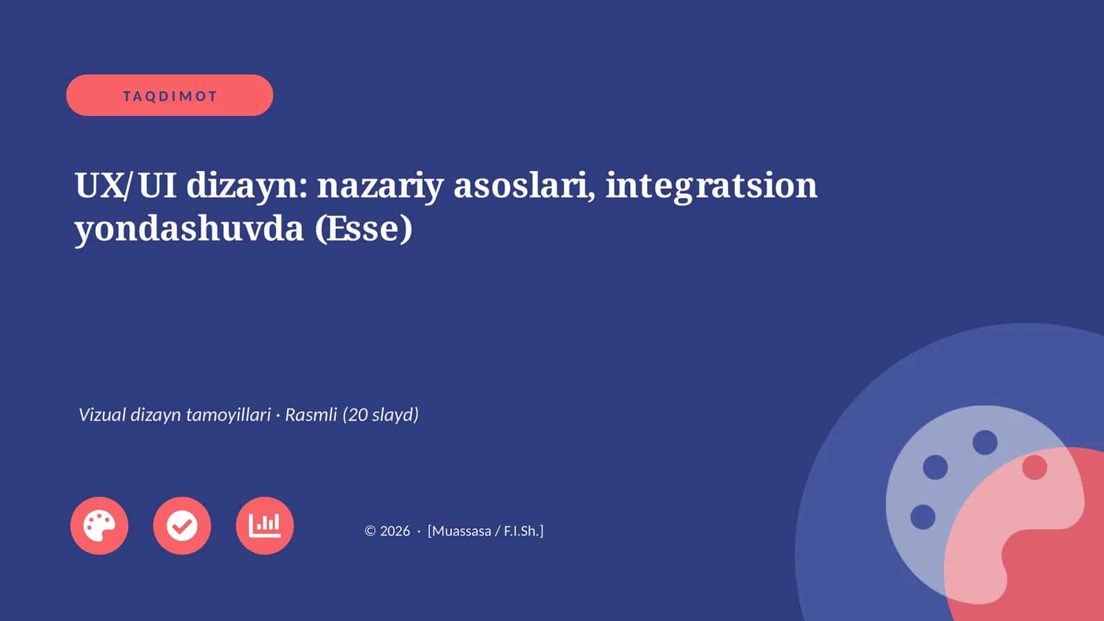 UX/UI dizayn: nazariy asoslari, integratsion yondashuvda (Esse) 1