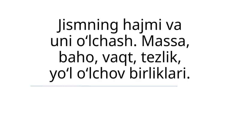 Tanani o'lchash usullari 1