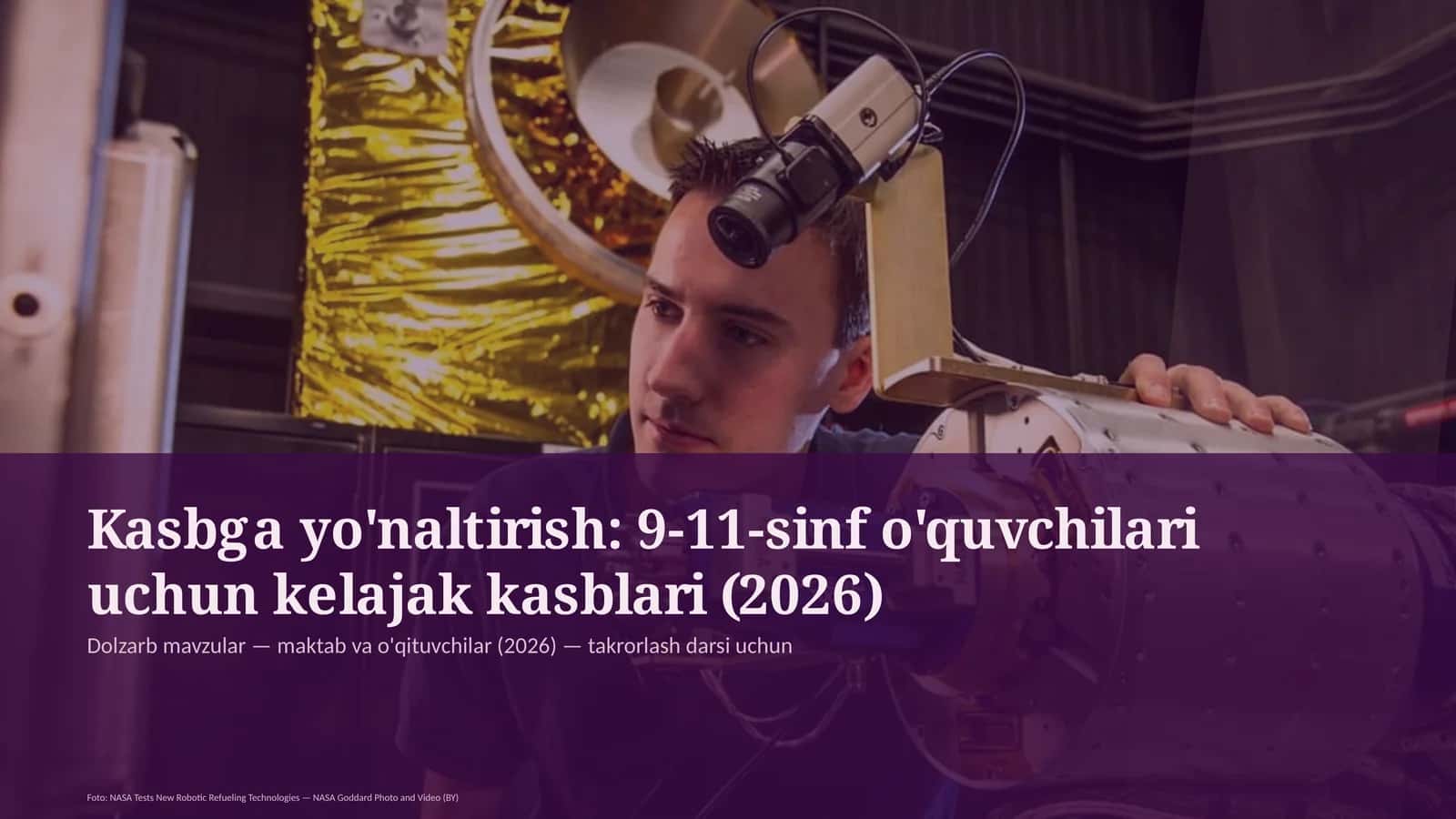 Kasbga yo'naltirish: 9-11-sinf o'quvchilari uchun kelajak kasblari (2026) 1