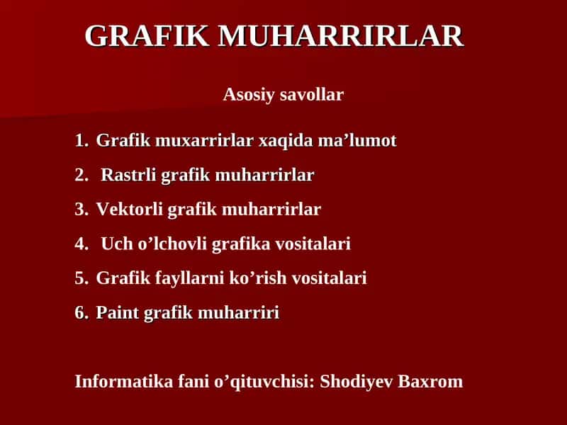 Grafik muharrirlar 1