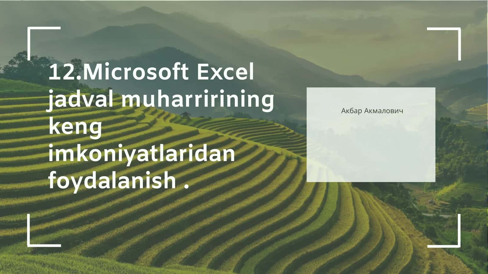 Microsoft Excel 1