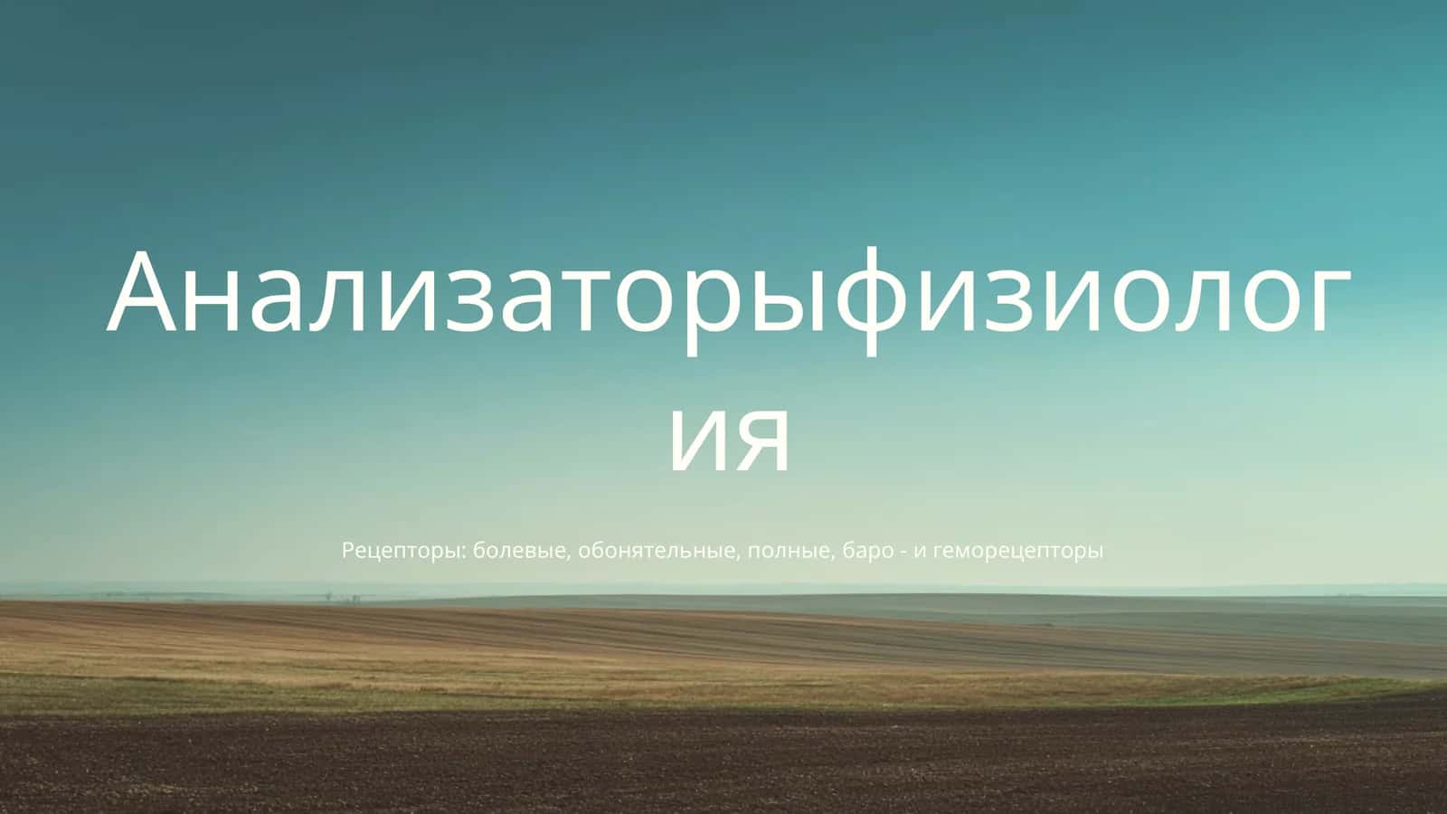 Анализаторыфизиология 1