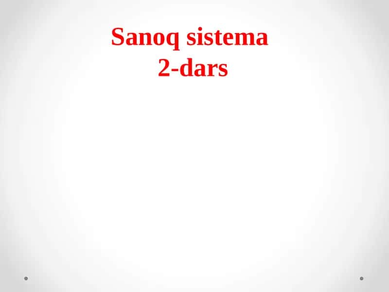 Sanoqsistema 1