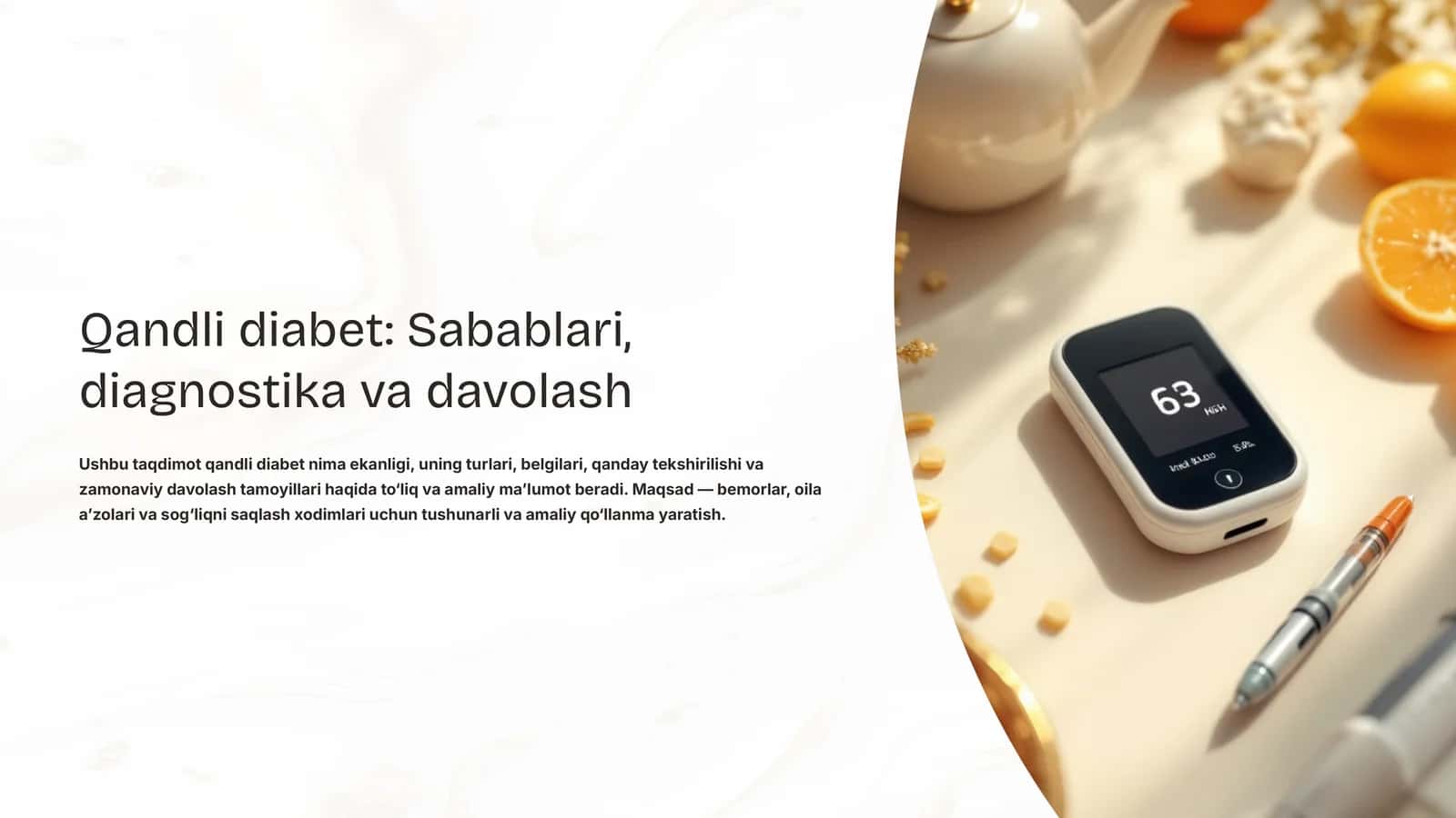 Qandli diabet: Sabablari, diagnostika va davolash 1