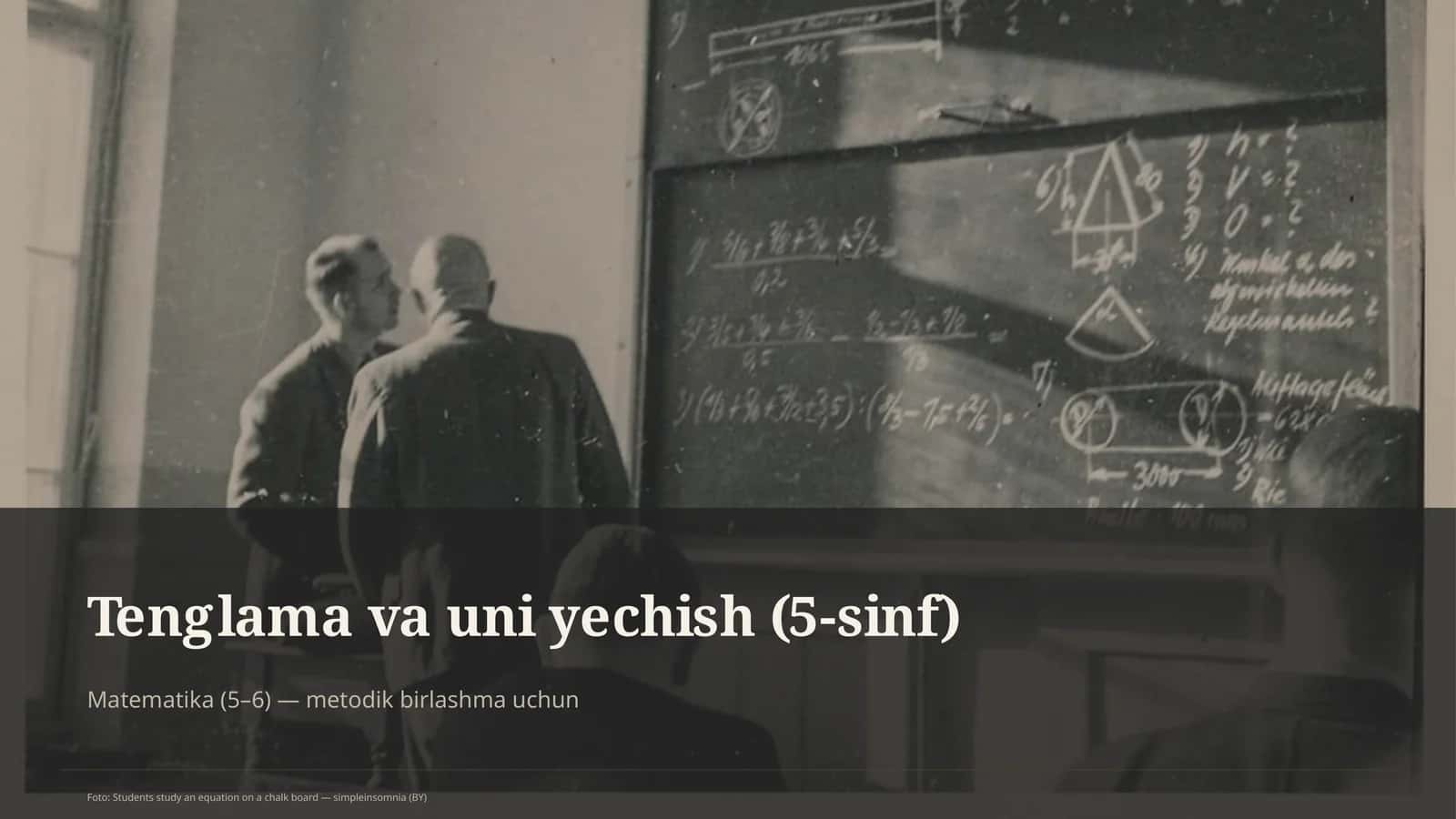 Tenglama va uni yechish (5-sinf) 1