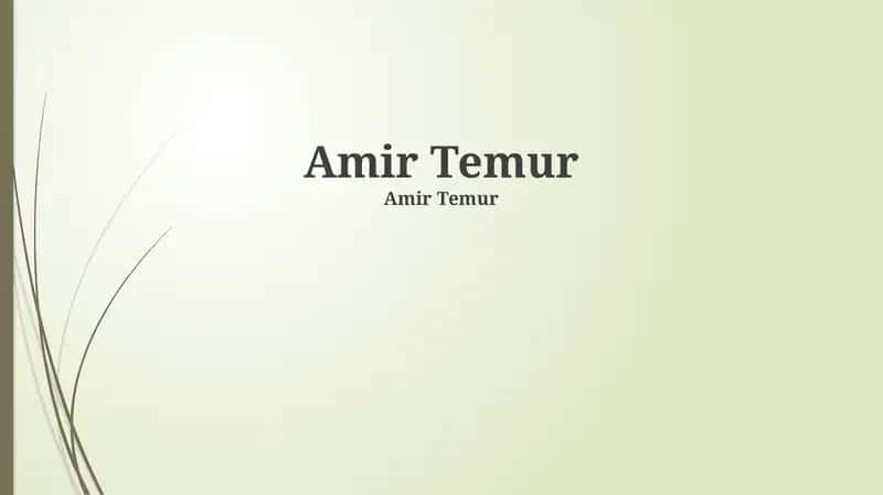 Amir Temur 1