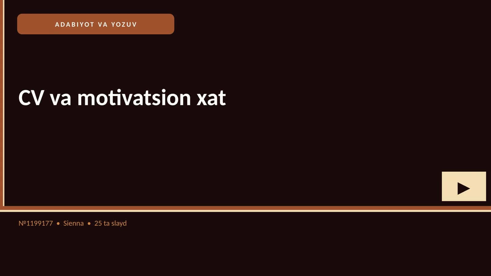 CV va motivatsion xat 1