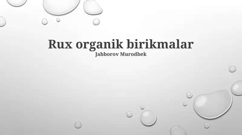 Organik Birikmalar 1