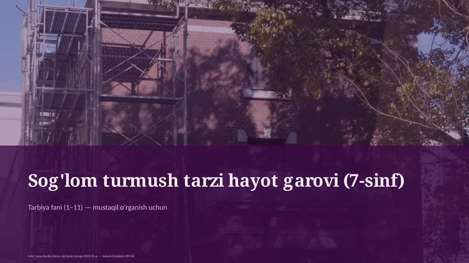 Sog'lom turmush tarzi hayot garovi (7-sinf) 1