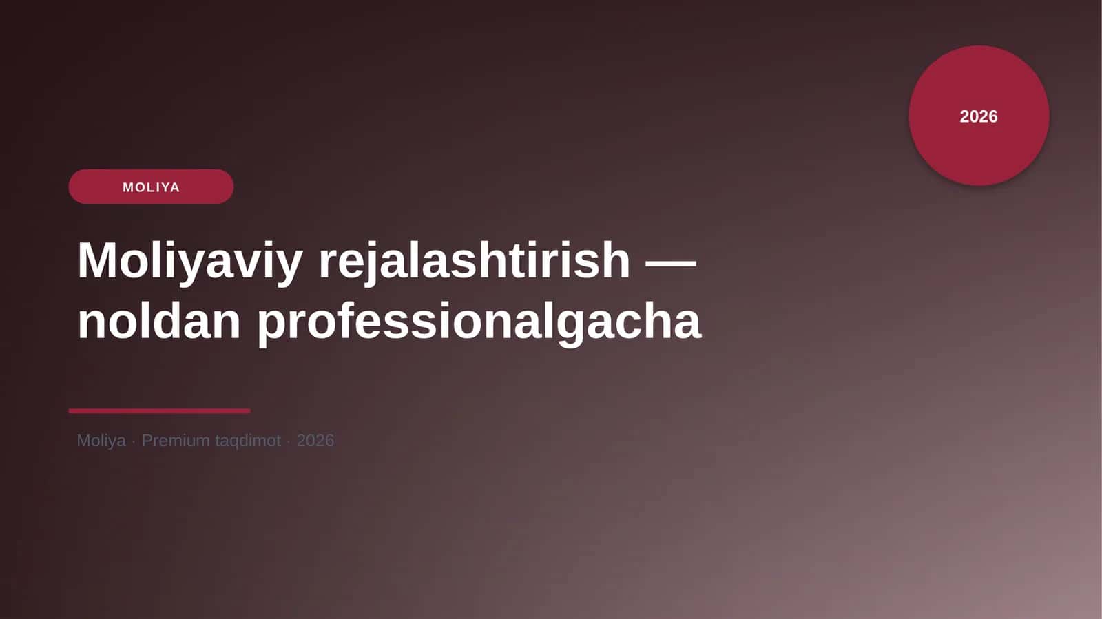 Moliyaviy rejalashtirish — noldan professionalgacha 1