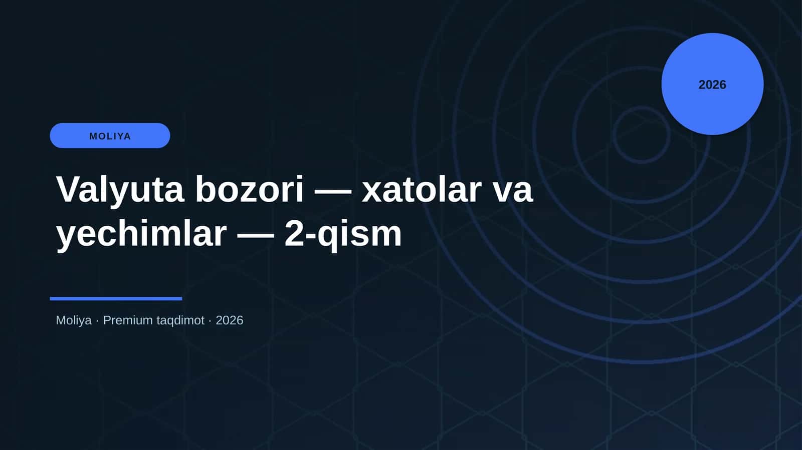 Valyuta bozori — xatolar va yechimlar — 2-qism 1