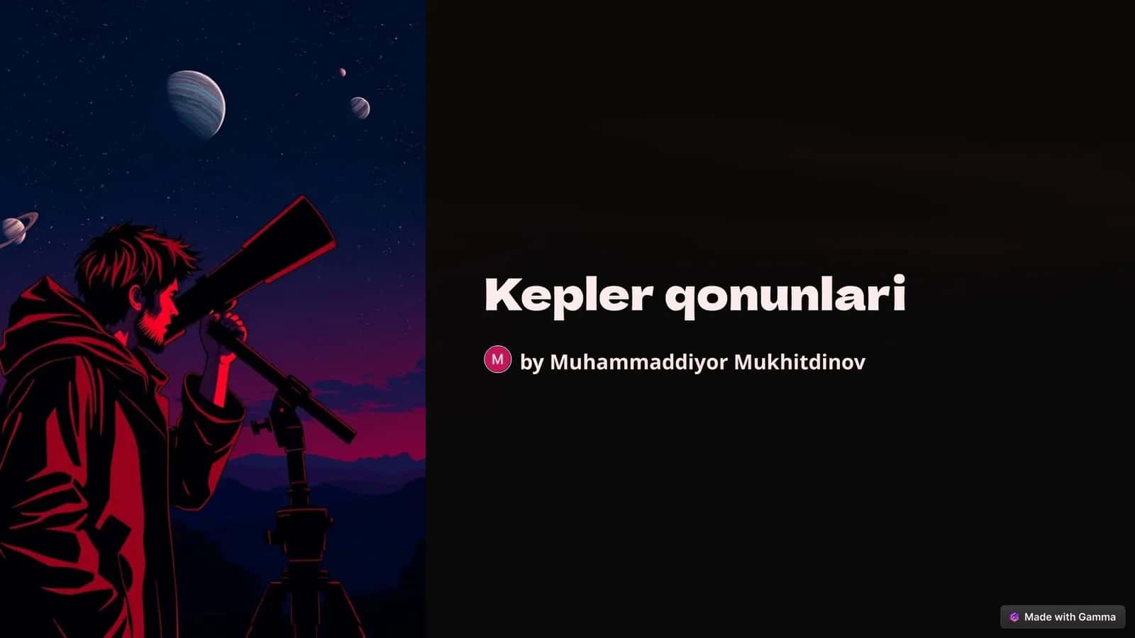 Kepler qonunlari 1
