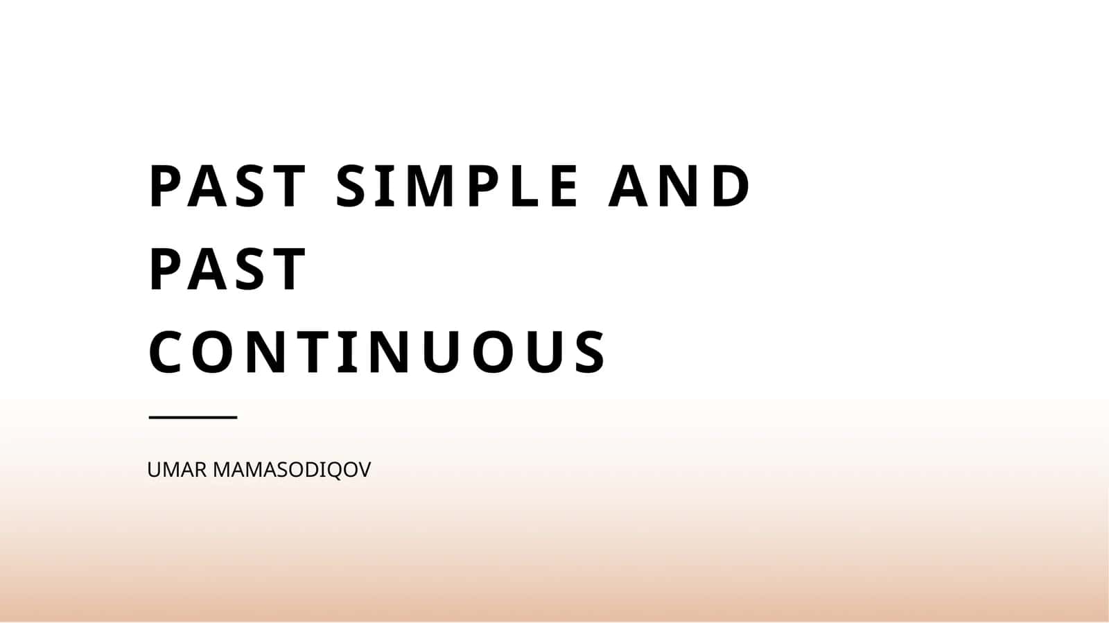 Past simple and past continuous 1