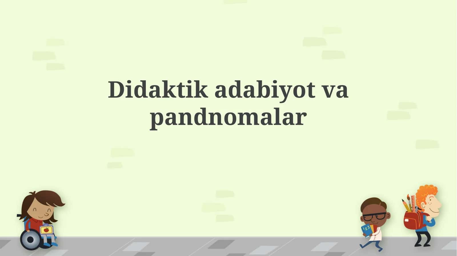 Didaktik adabiyot va pandnomalar 1