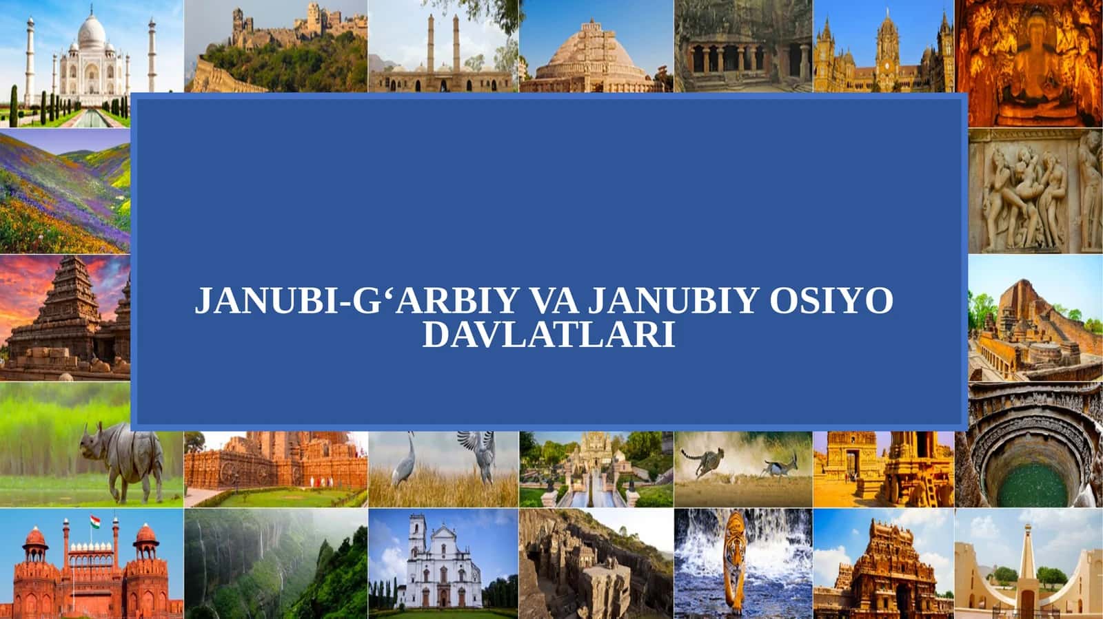 Janubi-G‘arbiy va Janubiy Osiyodavlatlari 1