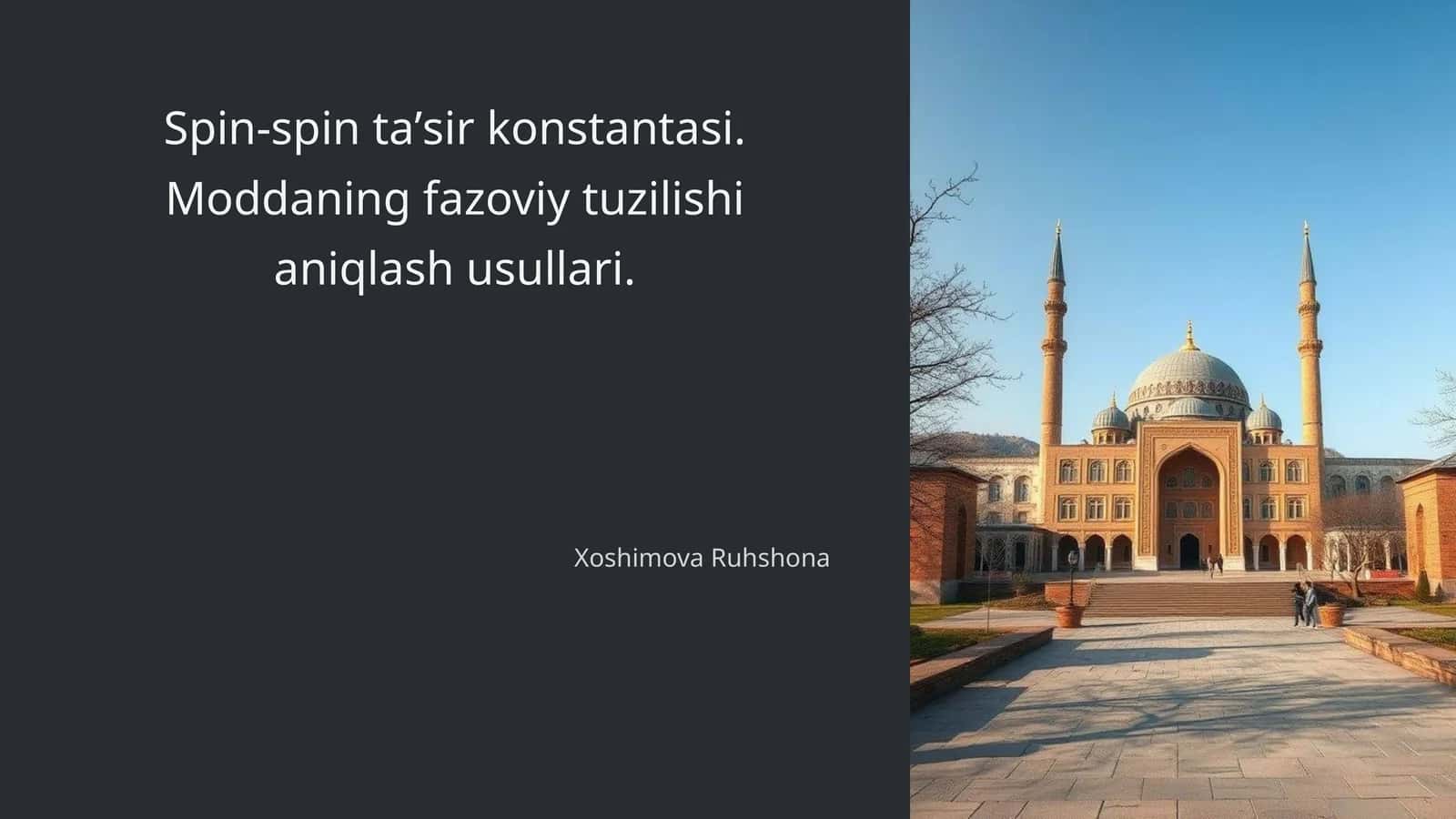 Spin-spin ta'sir konstantasi 1