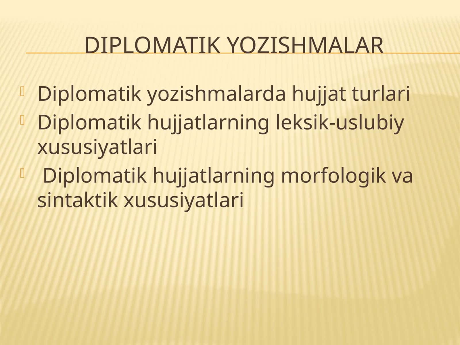 Diplomatik yozishmalar 1