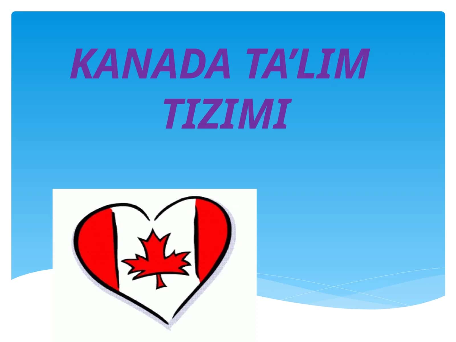 Kanadada ta'lim tizimi 1