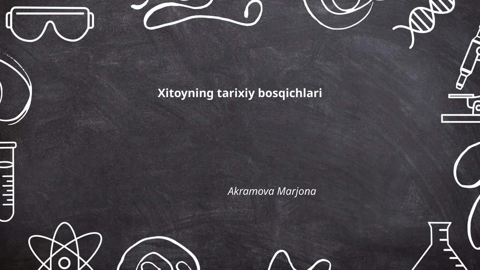 Xitoyning tarixiy bosqichlari 1