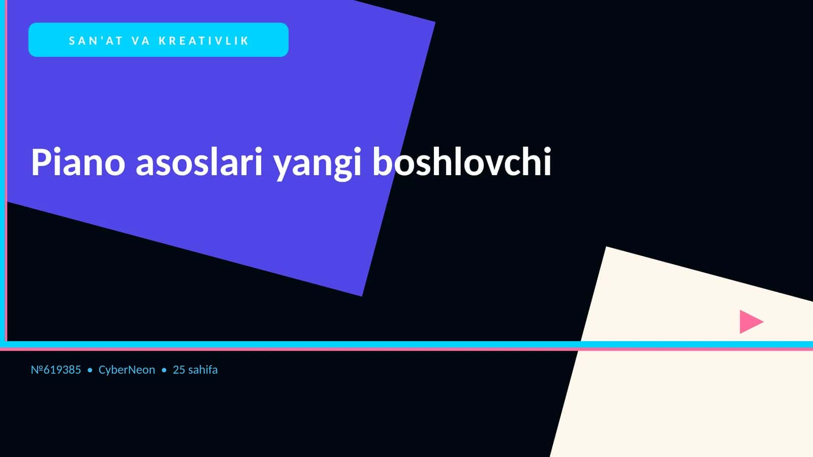 Piano asoslari yangi boshlovchi 1