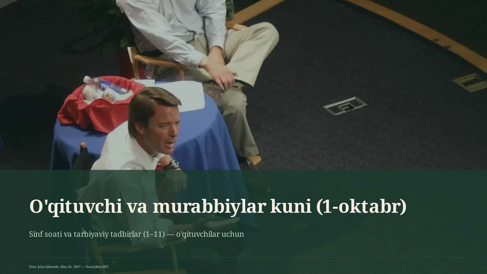 O'qituvchi va murabbiylar kuni (1-oktabr) 1