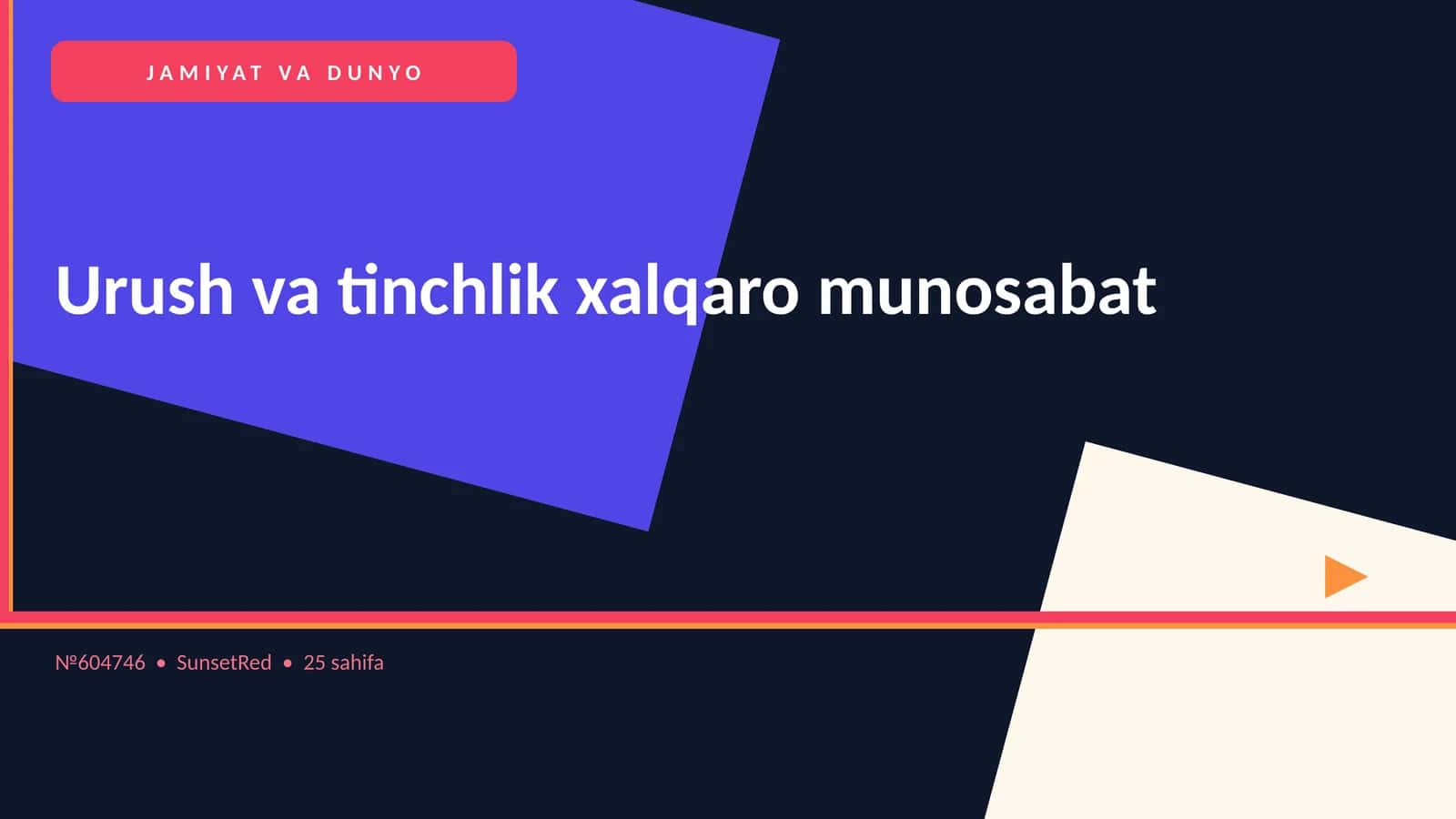 JAMIYAT VA DUNYO 1