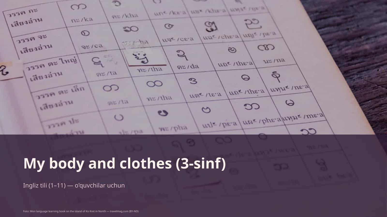 My body and clothes (3-sinf) 1