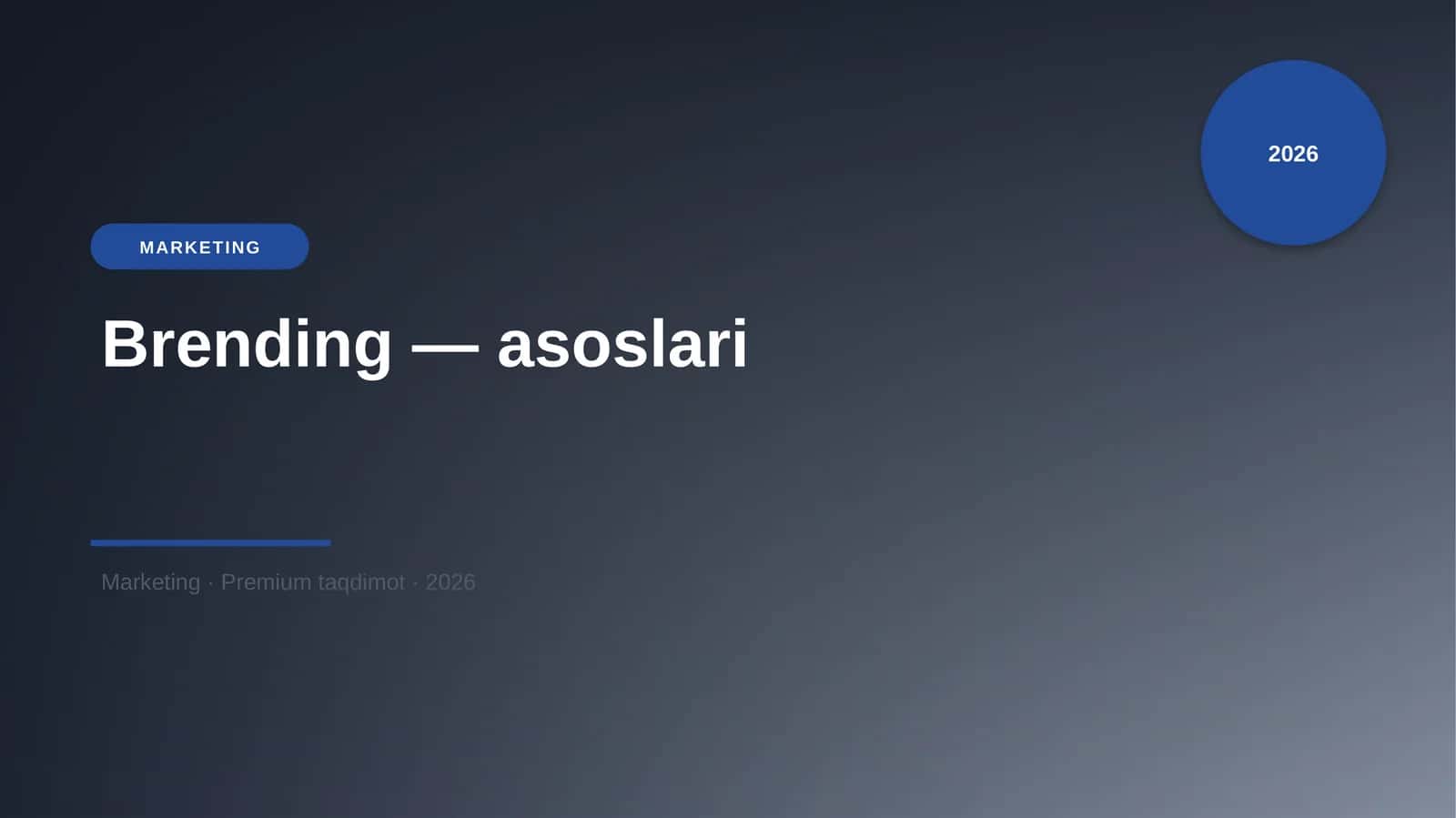 Brending — asoslari 1