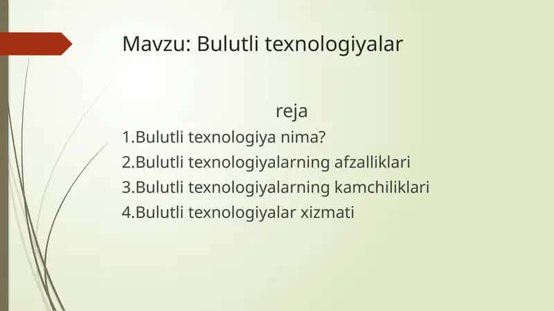 Bulutli  texnologiyalar 1