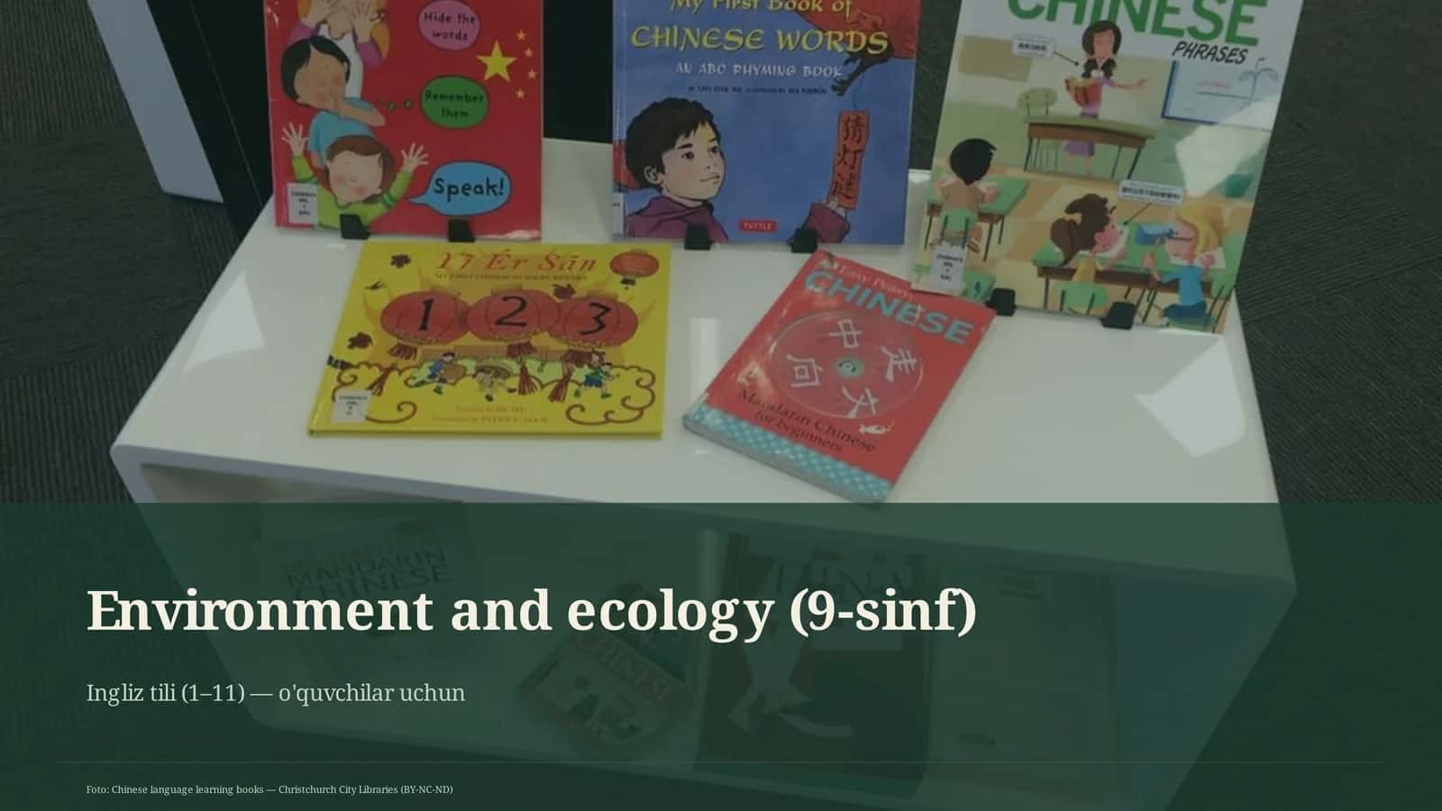 Environment va ekologiya (9-sinf) 1