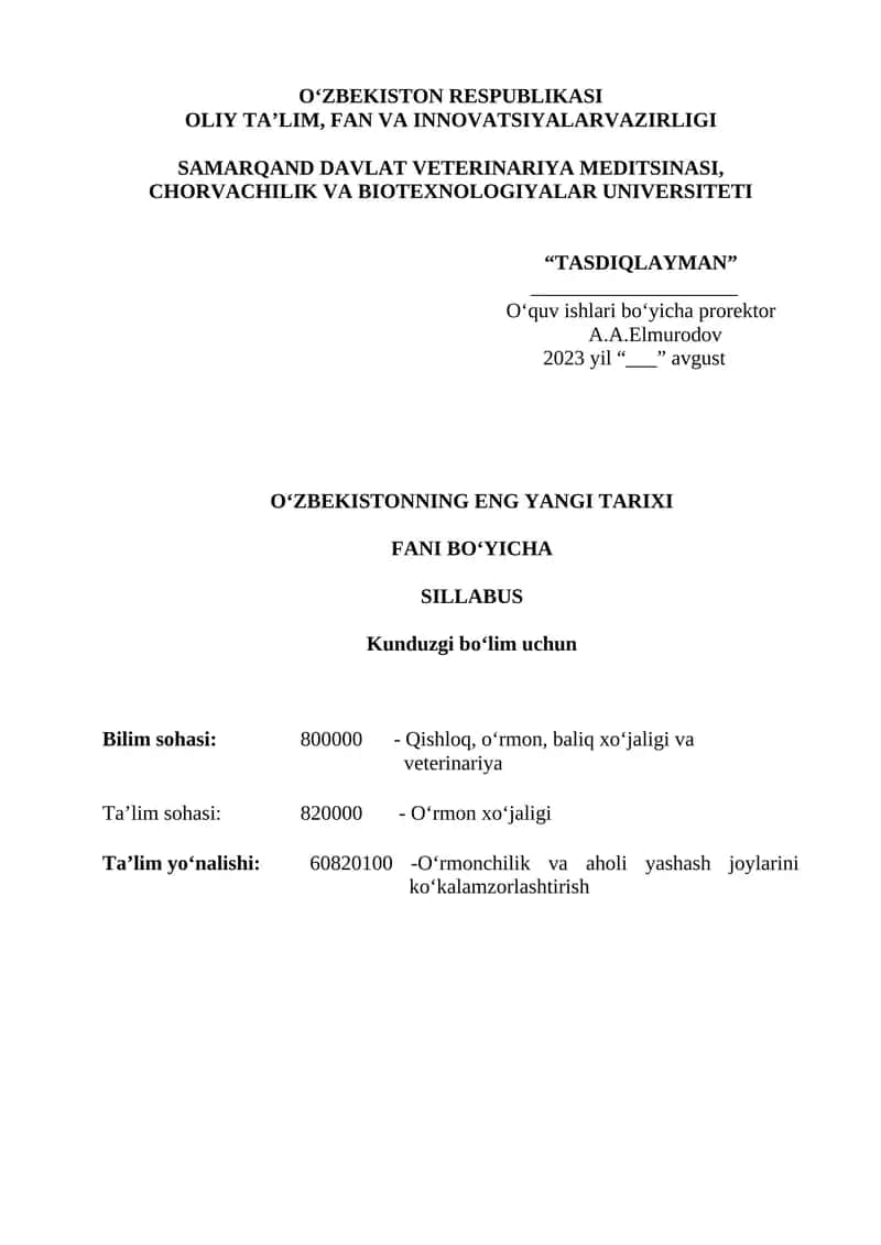 O‘zbekistonning eng yangi tarixi 1