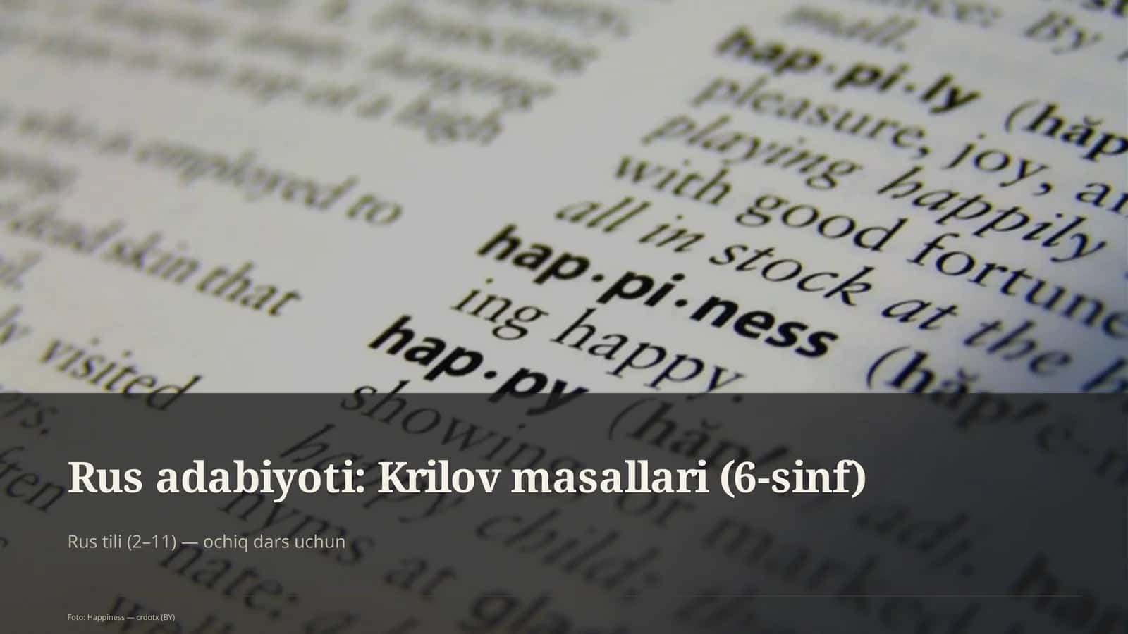 Krilov masallari 1
