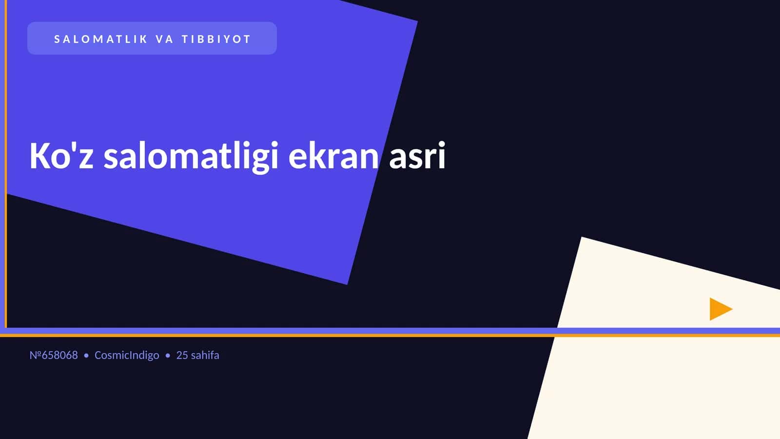 Ko'z salomatligi ekran asri 1