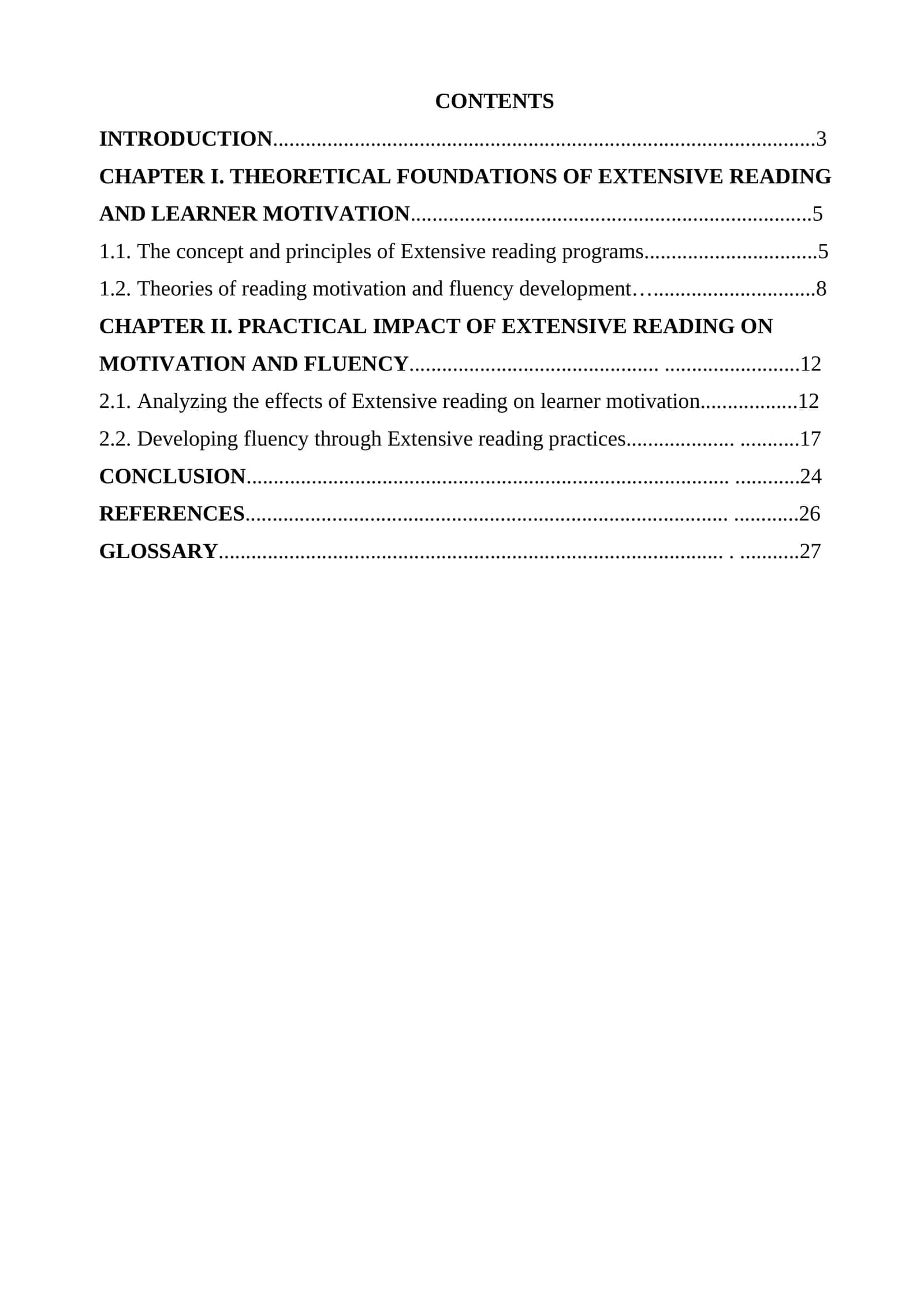 The impact of extensive reading programs on learner motivation and fluency 1