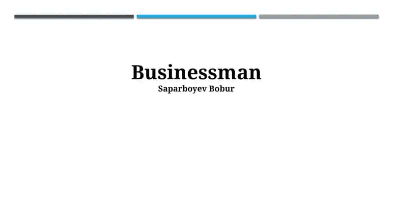 Businessman 1