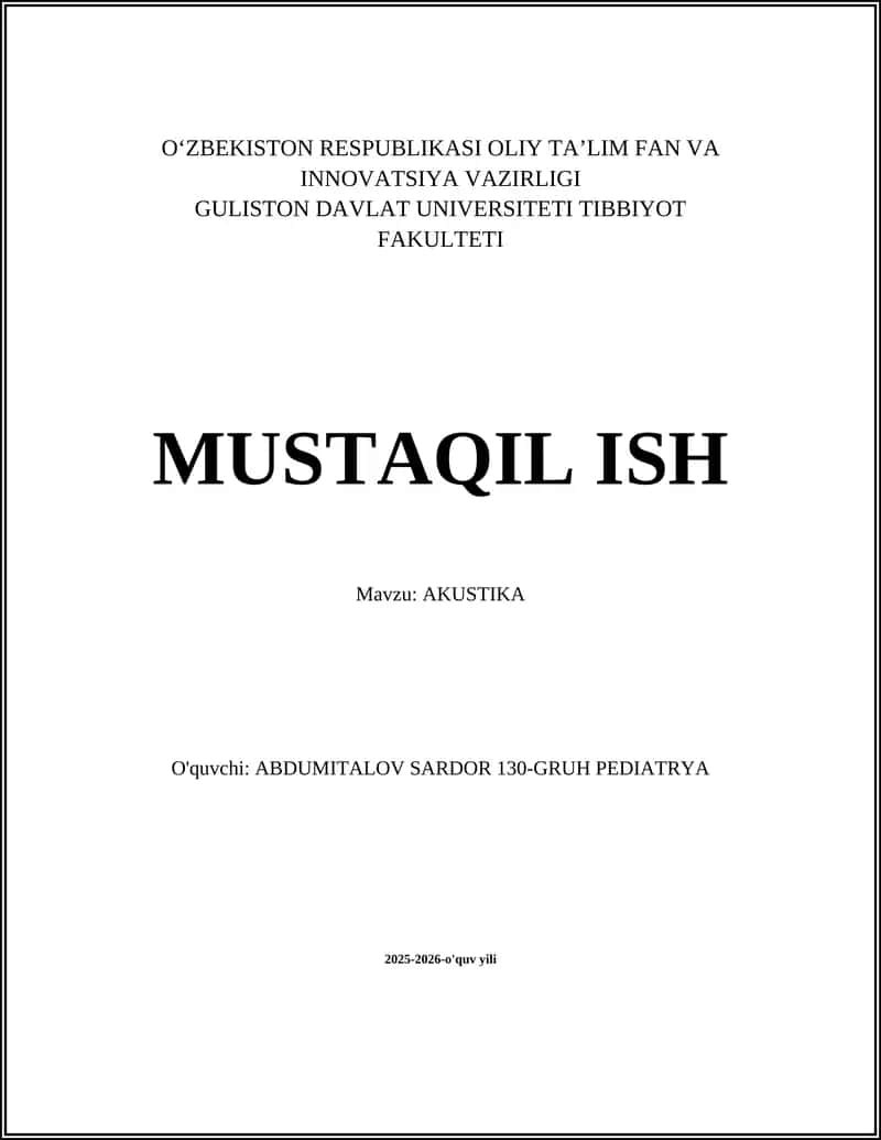 AKUSTIKA 1