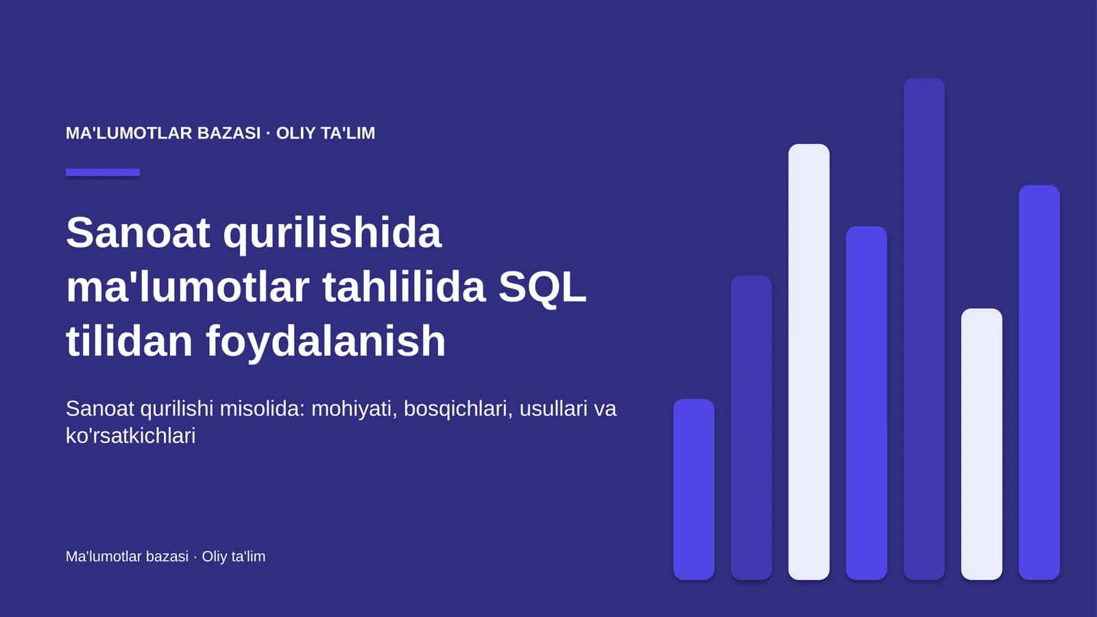 sanoat qurilishida ma'lumotlar tahlilida sql tilidan foydalanish 3780 1