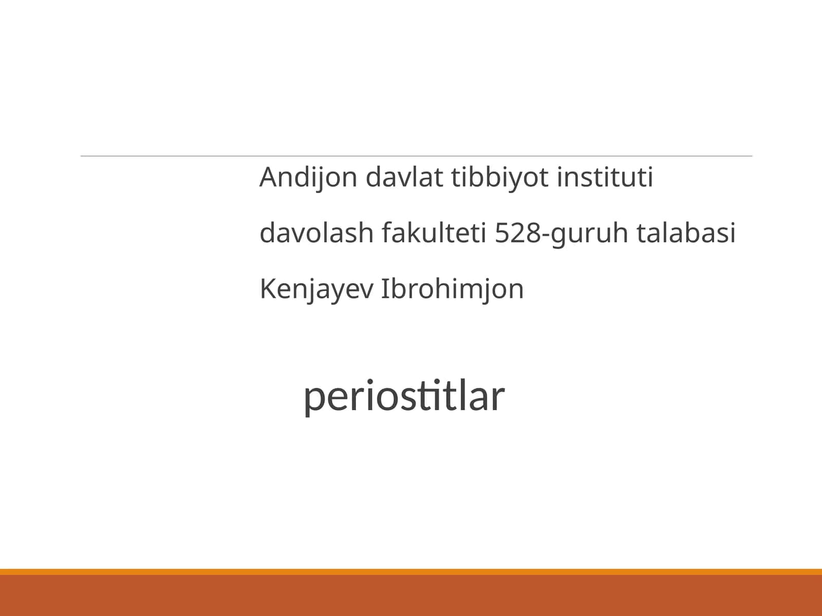 Periostitlar tashhis va davolash 1