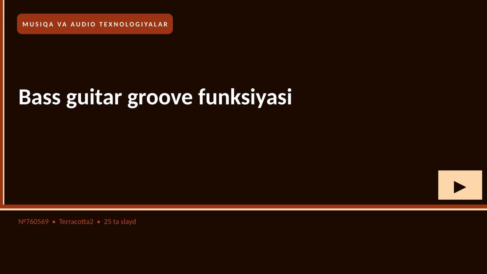 Bass guitar groove funksiyasi 1