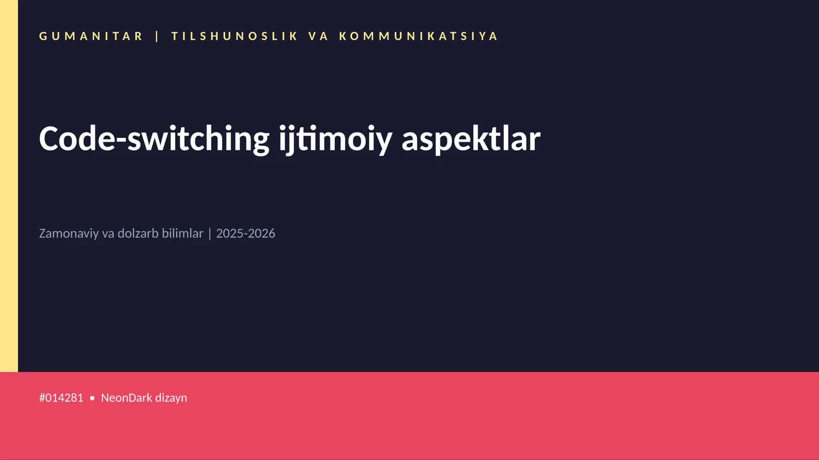 Code-switching ijtimoiy aspektlar 1