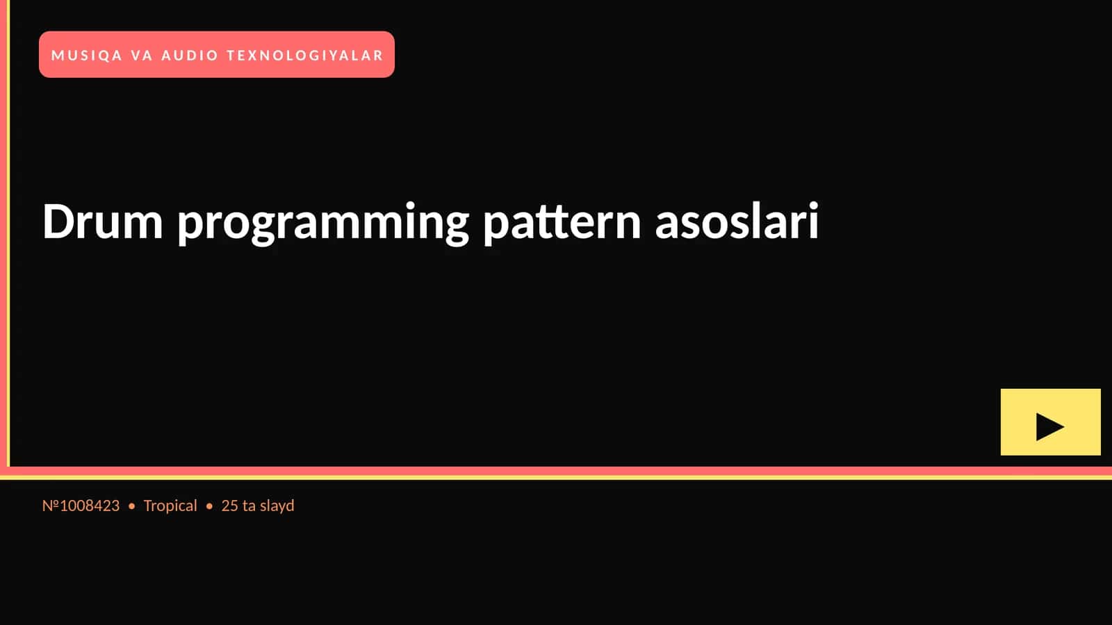 Drum programming pattern asoslari 1