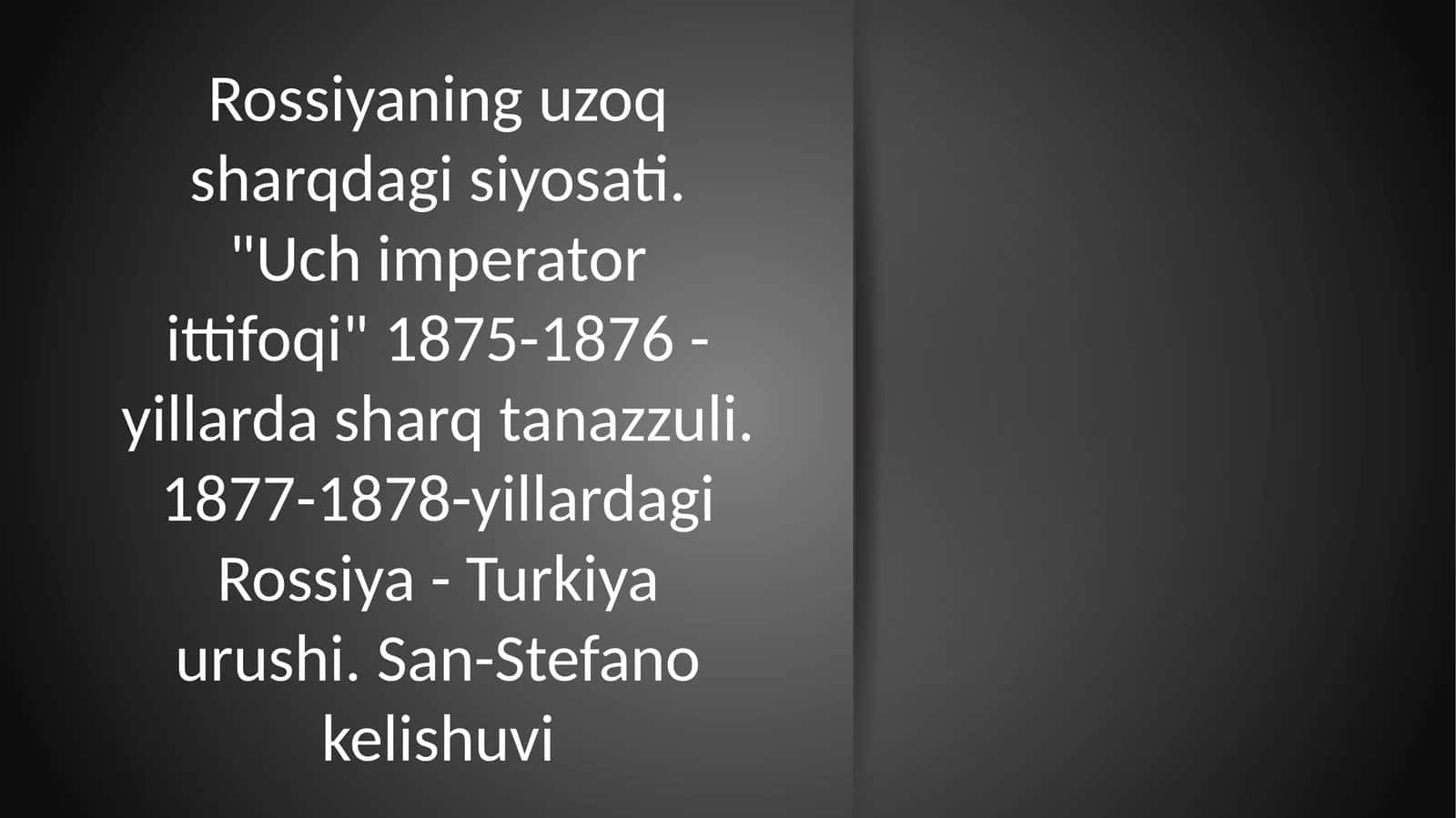 Rossiyaning uzoq sharqdagi siyosati 1