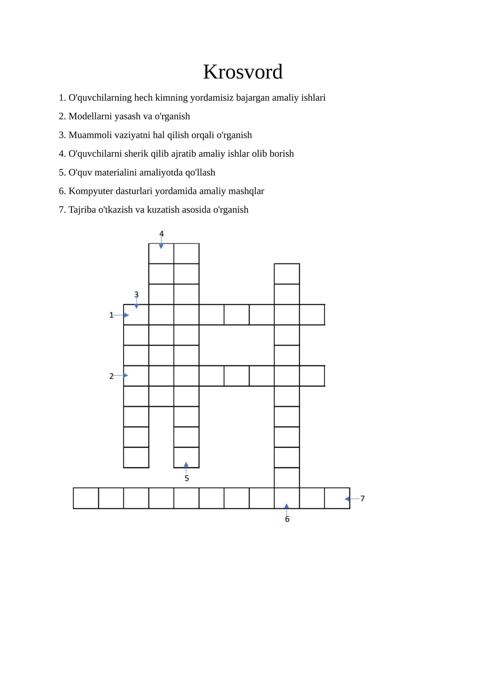Krosvord 1