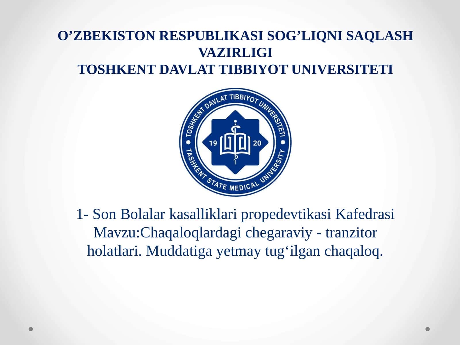 SonBоlаlаr kаsаlliklаri propedevtikasi 1