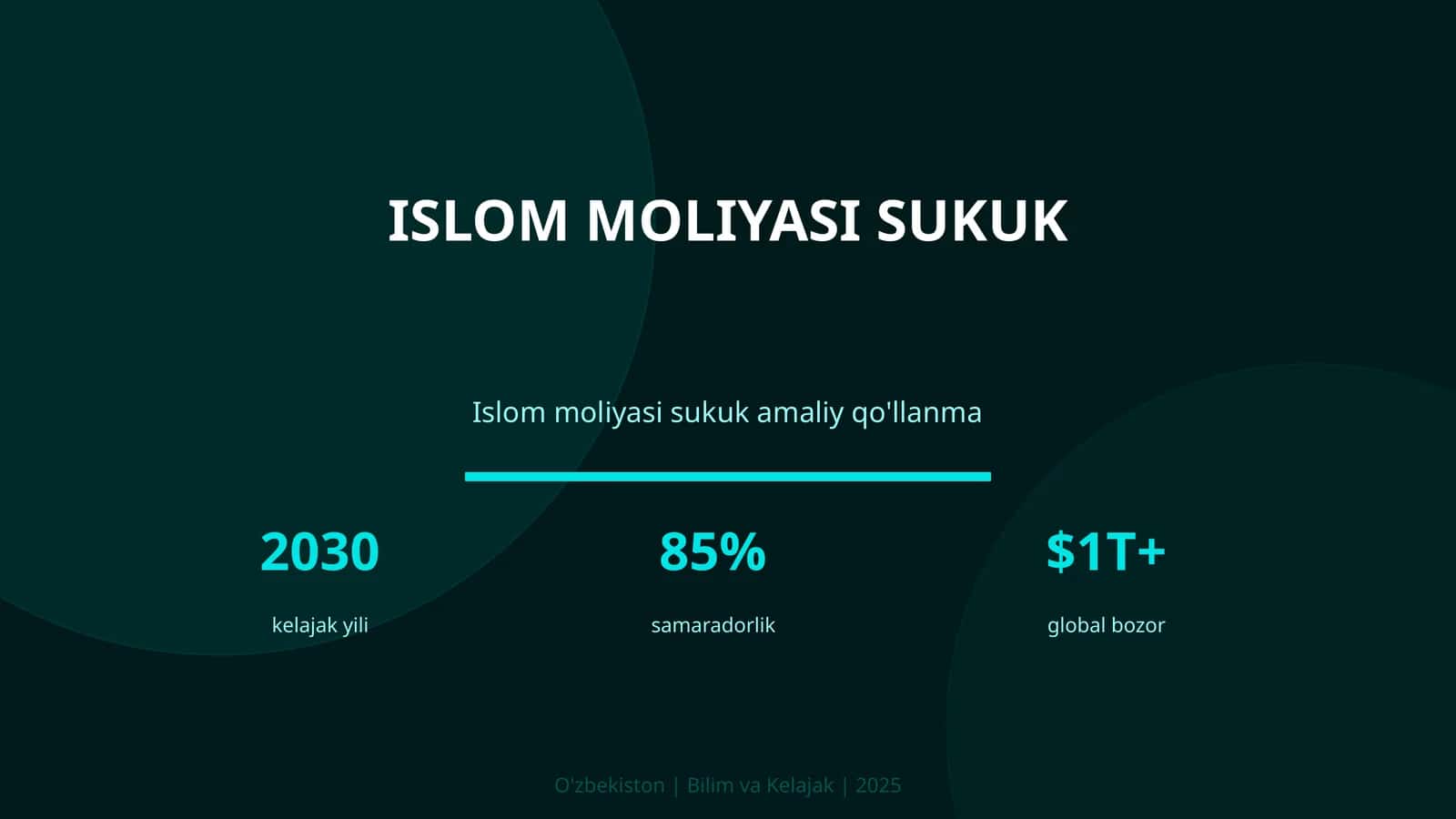 Islom moliyasi sukuk 1