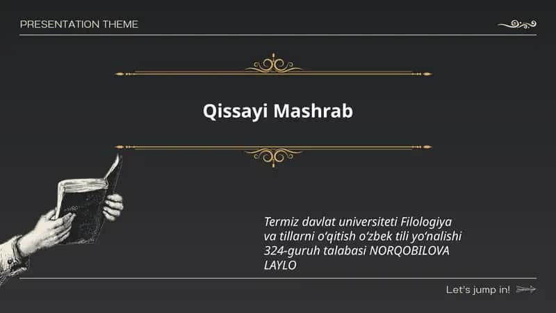 Qissayi Mashrab 1