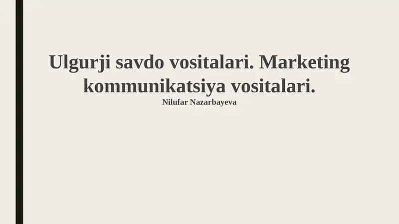 Ulgurji Savdo Asboblari 1