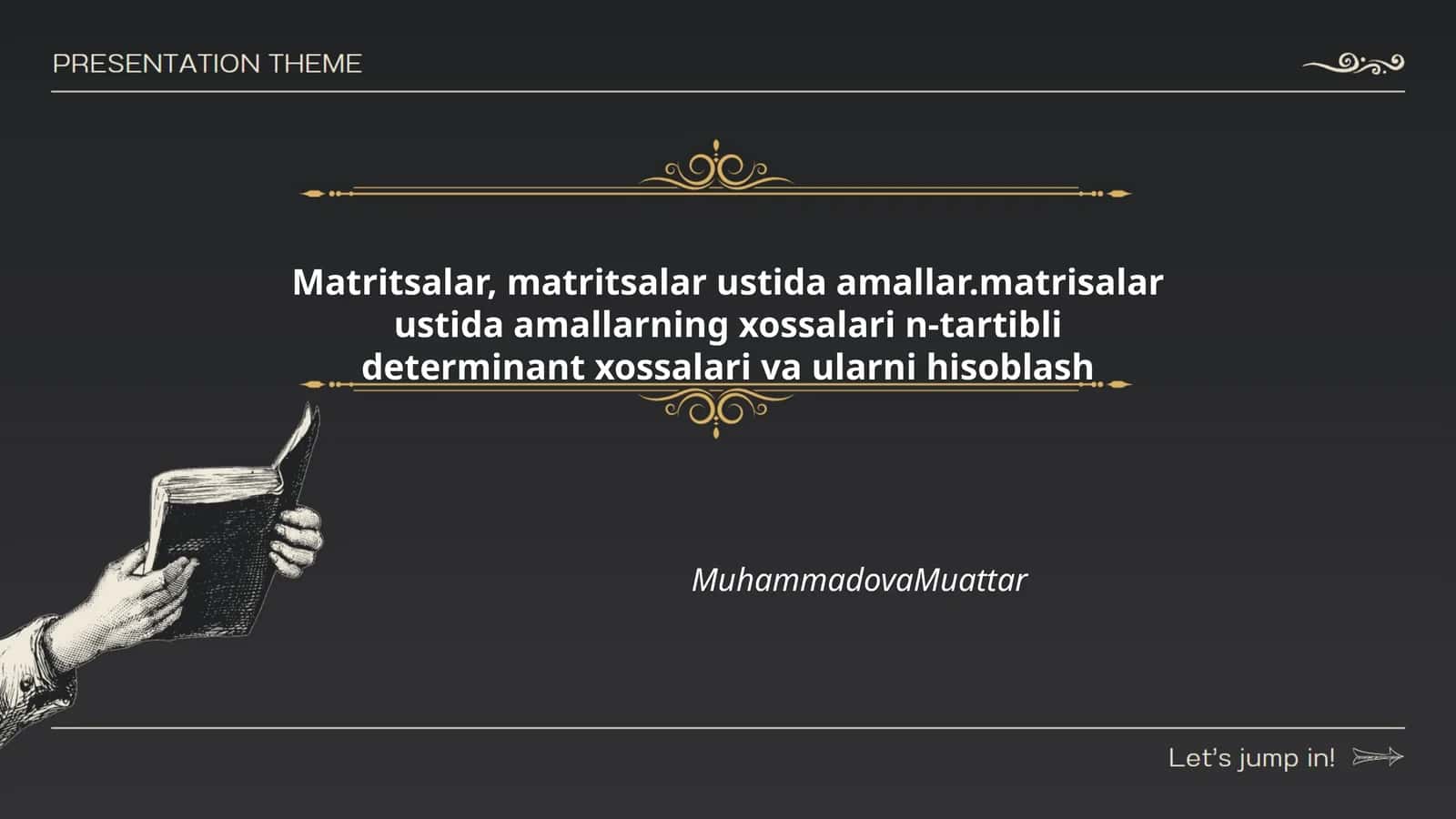 Matritsalar tushunchasi 1