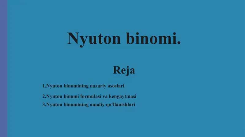 Nyuton binomi 1